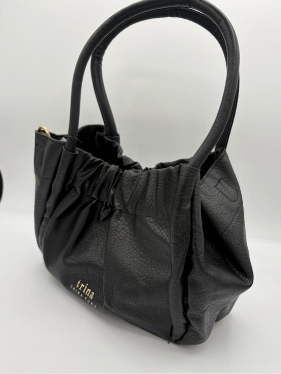 Trina Turk Handbags - Trina Turk ruched handle small tote bag in black- NWT!